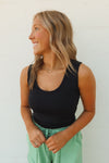 CLEAN LINES MUSCLE CAMI | BLACK