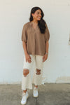 SIMPLY STATED TOP | TAUPE