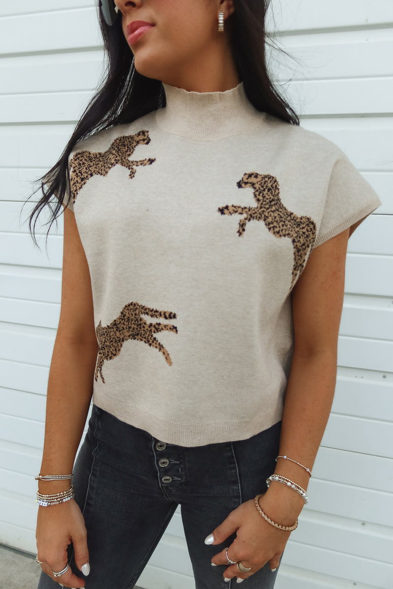 TRENDY TIGER SWEATER | OATMEAL