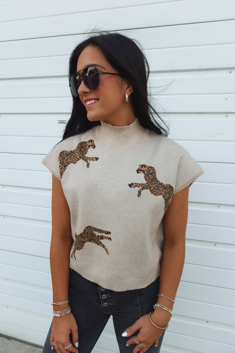 TRENDY TIGER SWEATER | OATMEAL