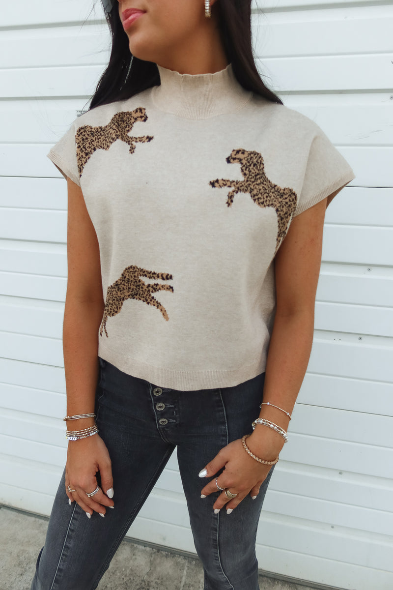 TRENDY TIGER SWEATER | OATMEAL