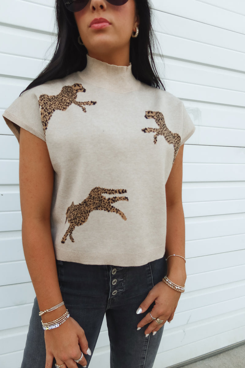 TRENDY TIGER SWEATER | OATMEAL