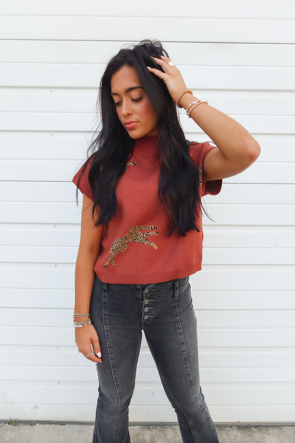 TRENDY TIGER SWEATER | CLAY