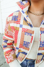 PATCHWORK JACKET | RED NAVY MULTI