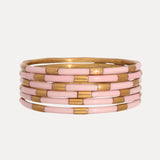 Veda Bangles - Set of 6 | Ice Rose