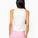 White Polka Dot Champagne Glass Tank | Queen Of Sparkles