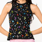 Black Jewel & Pearl Tank | Queen Of Sparkles