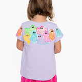 KIDS Lavender Multi Gingham Ghost Patch Tee | Queen Of Sparkles