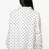 White & Black Polka Dot Multi Christmas Tree Mockneck Sweatshirt | Queen Of Sparkles