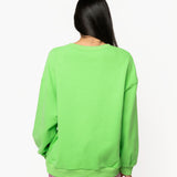 Bright Green Colorful Shopping Santa Sweatshirt | Queen Of Sparkles