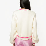 Breast Cancer Ribbon Button Up Cardigan | Queen Of Sparkles