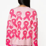 Pink Breast Cancer Ribbon Button Up Cardigan | Queen Of Sparkles