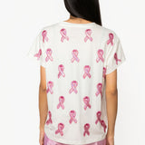 Breast Cancer Ribbon QOS Queen Card Tee | Queen Of Sparkles
