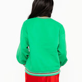 Licensed Green Griswold Sequin & Beaded Christmas Tree On Car Sweatshirt | Queen Of Sparkles