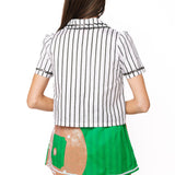 Green Baseball Field Cotton Skort | Queen Of Sparkles