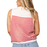 Licensed UGA Mascot Striped Knit Tank | Queen Of Sparkles