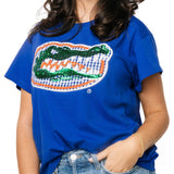 Licensed Florida Gingham Mascot Tee | Queen Of Sparkles