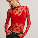 Lady Lux Layering Top | Red Racer