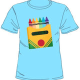 Light Blue Crayon Tee | Queen Of Sparkles