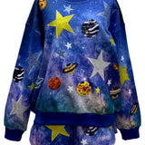Blue Galaxy Sweatshirt | Queen Of Sparkles