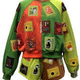 Colorblock Fall Stamp Sweatshirt | Queen Of Sparkles