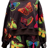 Brown & Neon Butterfly Sweatshirt | Queen Of Sparkles