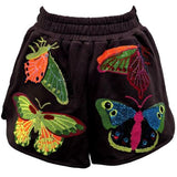 Brown & Neon Butterfly Short | Queen Of Sparkles
