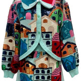 Multi Collar Button Up House Sweater | Queen Of Sparkles