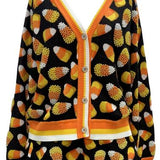 Black Pearl Candy Corn Cardigan | Queen Of Sparkles