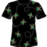 Black Crawling Spiders Tee | Queen Of Sparkles