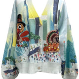 Thanksgiving Parade Button Up Cardigan | Queen Of Sparkles