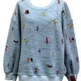 Ice Blue Ice Skating Sweatshirt | Queen Of Sparkles