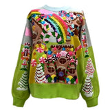 Multi Christmas Candyland Knit Sweater | Queen Of Sparkles