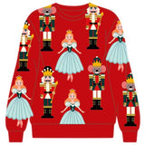 KIDS Red Nutcracker Ballet Collar Sweatshirt | Queen Of Sparkles