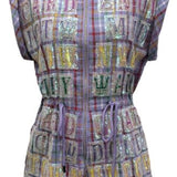 Lavender Plaid Street Tile Zip Up Romper | Queen Of Sparkles