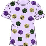 Lavender Mardi Gras Doubloon Tee | Queen Of Sparkles