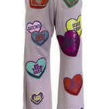 Pale Pink Multi Positive Hearts Sweatpant | Queen Of Sparkles