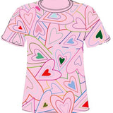 Light Pink Groovy Heart Tee | Queen Of Sparkles