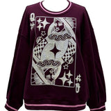 Maroon & Pink Logo Sweatshirt | Queen Of Sparkles