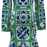 Green & Blue Italian Tie Knit Midi Dress | Queen Of Sparkles