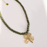 Classy in Clover Stone Necklace | Hunter Green
