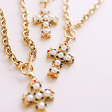 Mina Cross Pendant Necklace