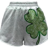 Grey Plaid Shamrock Short | Queen Of Sparkles