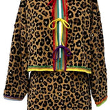 Leopard Multi Tie Rhinestone Sweater | Queen Of Sparkles