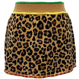 Leopard Rhinestone Knit Skirt | Queen Of Sparkles