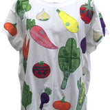 White Multi Bandana & Gingham Print Veggie Tee | Queen Of Sparkles