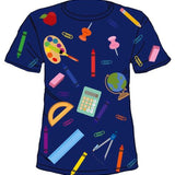 Navy School Supplies Tee | Queen Of Sparkles