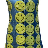Licensed Two Tone Denim Smiley Dress | Queen Of Sparkles