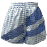 White & Blue Striped Blue Angels Cotton Short | Queen Of Sparkles