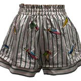Striped Fishing Lure Cotton Short | Queen Of Sparkles